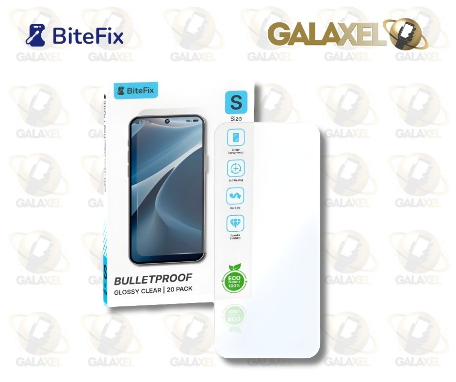 BITEFIX HIDROGEL CELULAR BULLETPROOF TRASPARENTE 0.35MM CAJA CON 20 Pz.