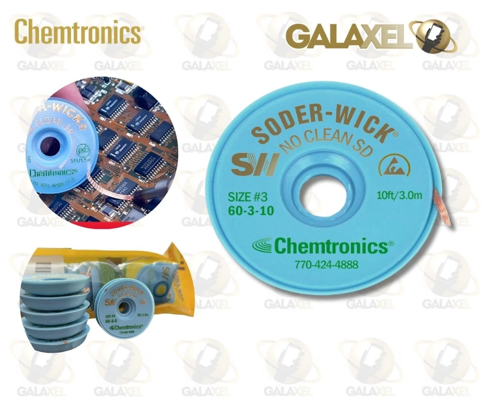 CHEMTRONICS MALLA PARA DESOLDAR PAQUETE CON 25 UNIDADES