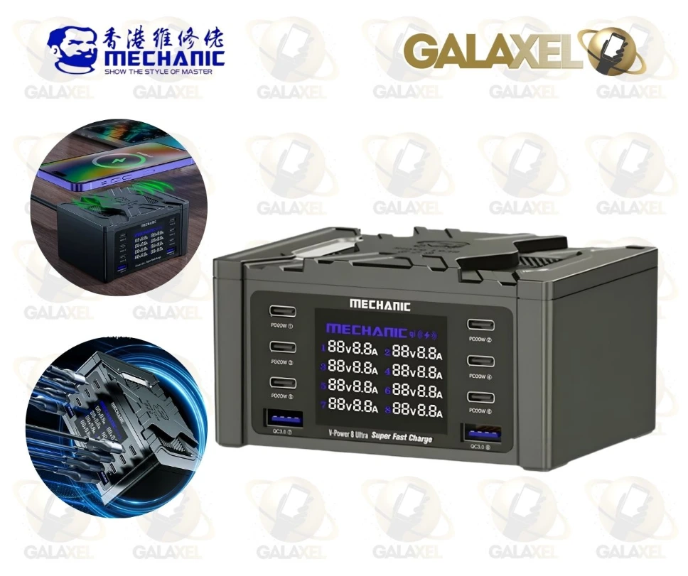 MECHANIC CARGADOR MULTIPUERTO V-POWER 8 ULTRA