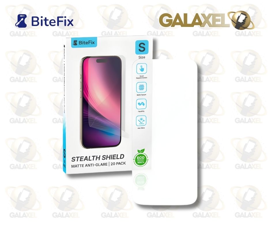 BITEFIX HIDROGEL CELULAR STEALTH MATTE ANTIHUELLA CAJA CON 20 Pz.